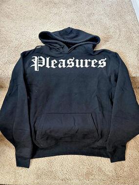 Pleasures Black Hoodie Size Large